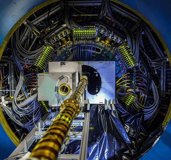 Shown here is a portion of the Heavy Flavor Tracker (HFT), part of Brookhaven Lab's Relativistic Heavy Ion Collider (RHIC)