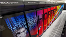 NERSC (National Energy Research Scientific Computing) Hopper supercomputer cluster at the OSF (Oakland Scientific Facility). Cray ECOphlex water-cooled supercomputers.