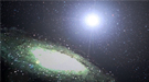 Supernova next to a galaxy.