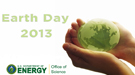 Hands holding a globe, Earth day 2013