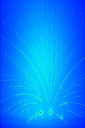 Image of tiny crystals used in warm-white LEDs.