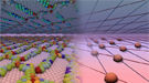 Interfaces between solid materials are surfaces with intricate, internal structure (shown on the left). To control that structure, and to use it for specific applications, researchers model it a simplified way (shown on the right).