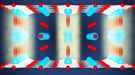 In a high-temperature superconducting material known as YBCO, light from a laser causes oxygen atoms (red) to vibrate between layers of copper oxide that are just two molecules thick. (The copper atoms are shown in blue.)