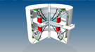 Engineering sketch of MIT's Ironless Cyclotron.