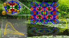 Researchers have developed a specialized type of glowing metal organic framework, or LMOF (molecular structure at center), that is designed to detect and remove heavy-metal toxins from water.