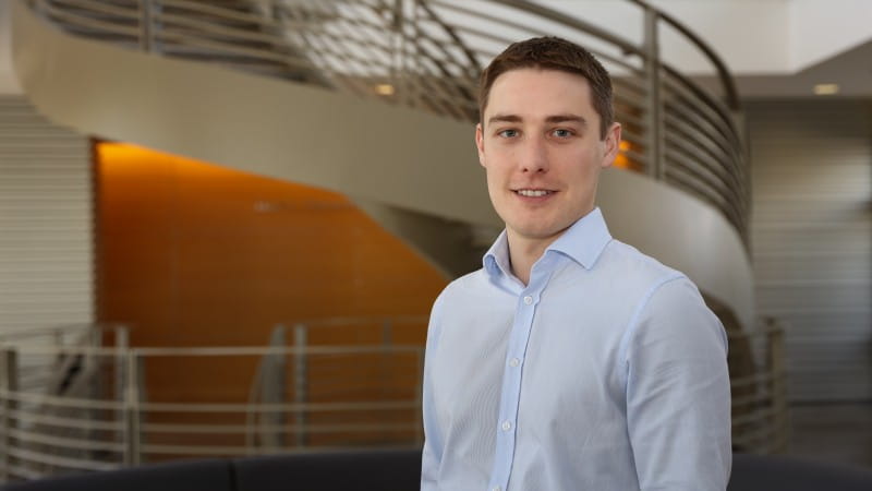 Matthew Ryder is researching next-generation materials using neutron scattering as a Clifford G. Shull Fellow at Oak Ridge National Laboratory’s Neutron Sciences Directorate. (Image credit: ORNL/Genevieve Martin) 