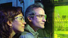 Two scientists in the lab