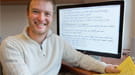 Scientist Dr. Christian Bauer in his office
