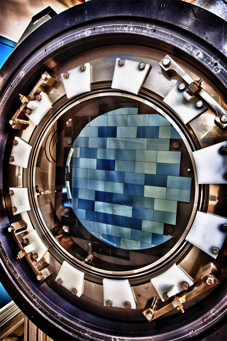 Completed imager of the DES camera (DECam) Dark Energy Survey in Lab A