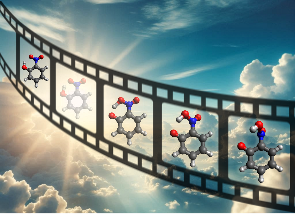 Researchers retrieved the time-varying molecular structure of photoexcited o-nitrophenol from ultrafast electron diffraction data using a genetic algorithm