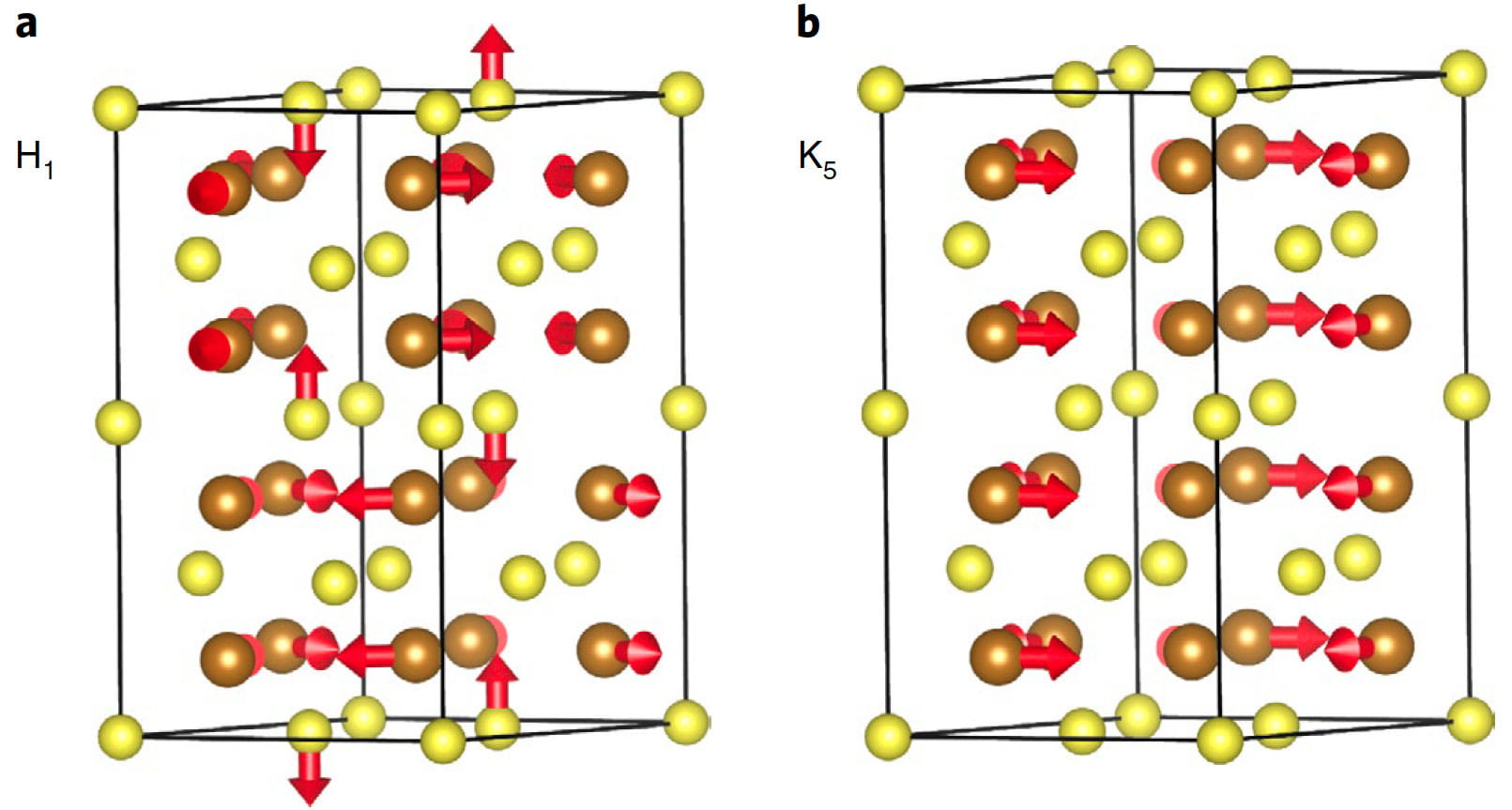 Two clear rectangular cubes filled with red, yellow, and gold spheres. 